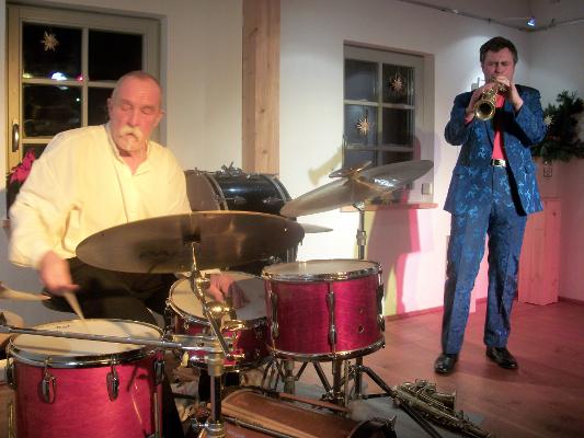 Hartmut Dorschner mit Saxophon, Gnter Baby Sommer Drumms